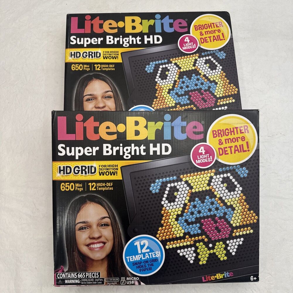 2-Pack: Light Bright Super Bright HD Pop HASBRO 2 HD Templates 4 Light Modes NEW